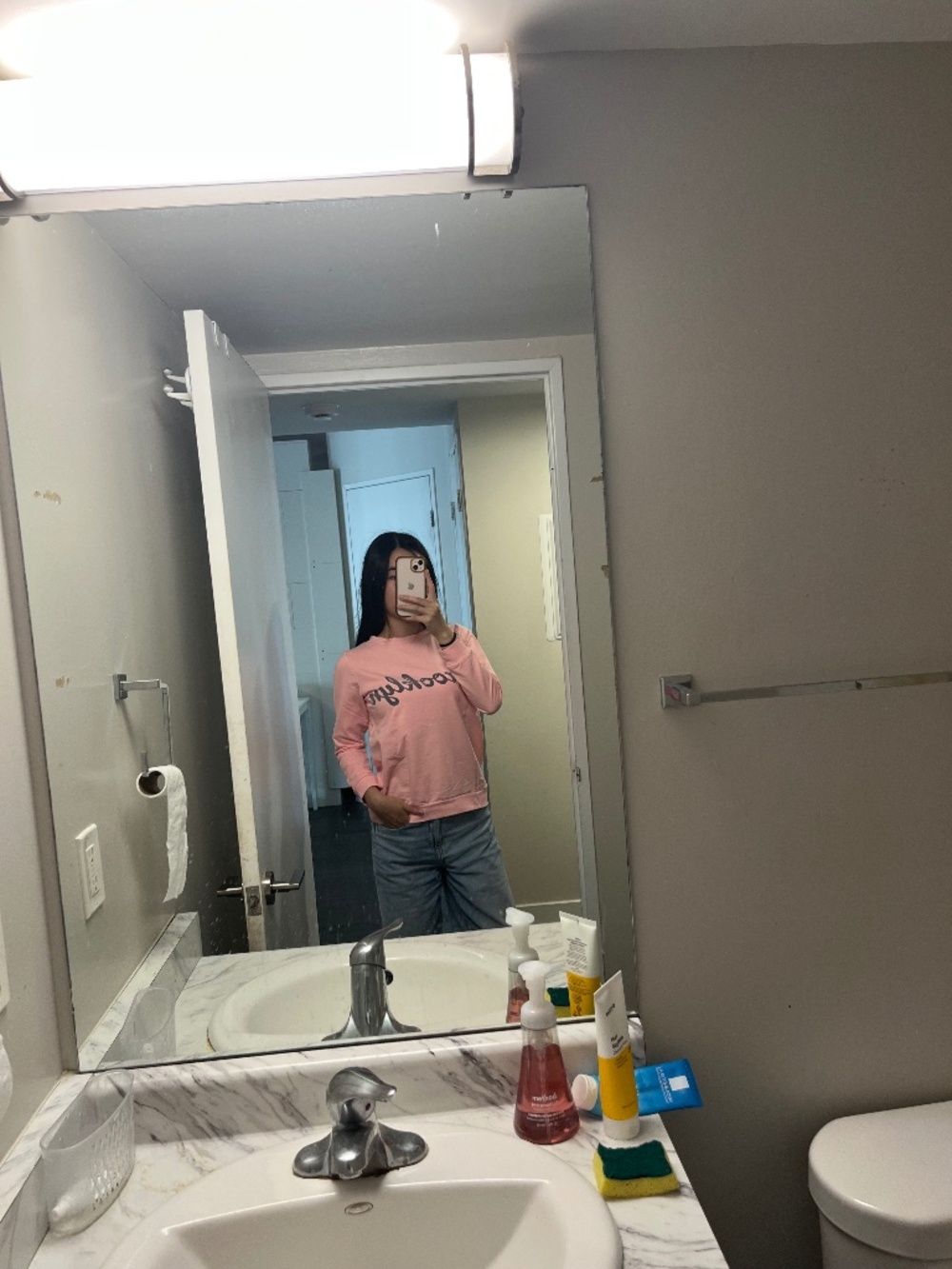 H&M Long Sleeve, Pink, XS